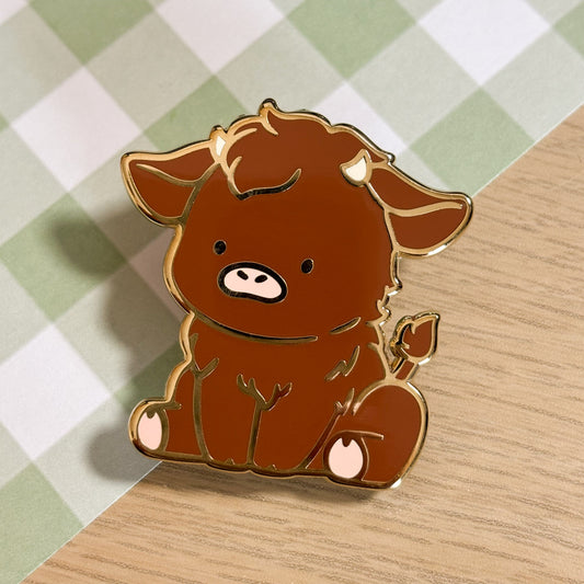 Highland Cow Enamel Pin