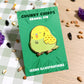 Green Budgie Plated Enamel Pin