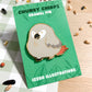African Grey Parrot Enamel Pin