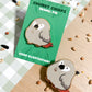 African Grey Parrot Enamel Pin