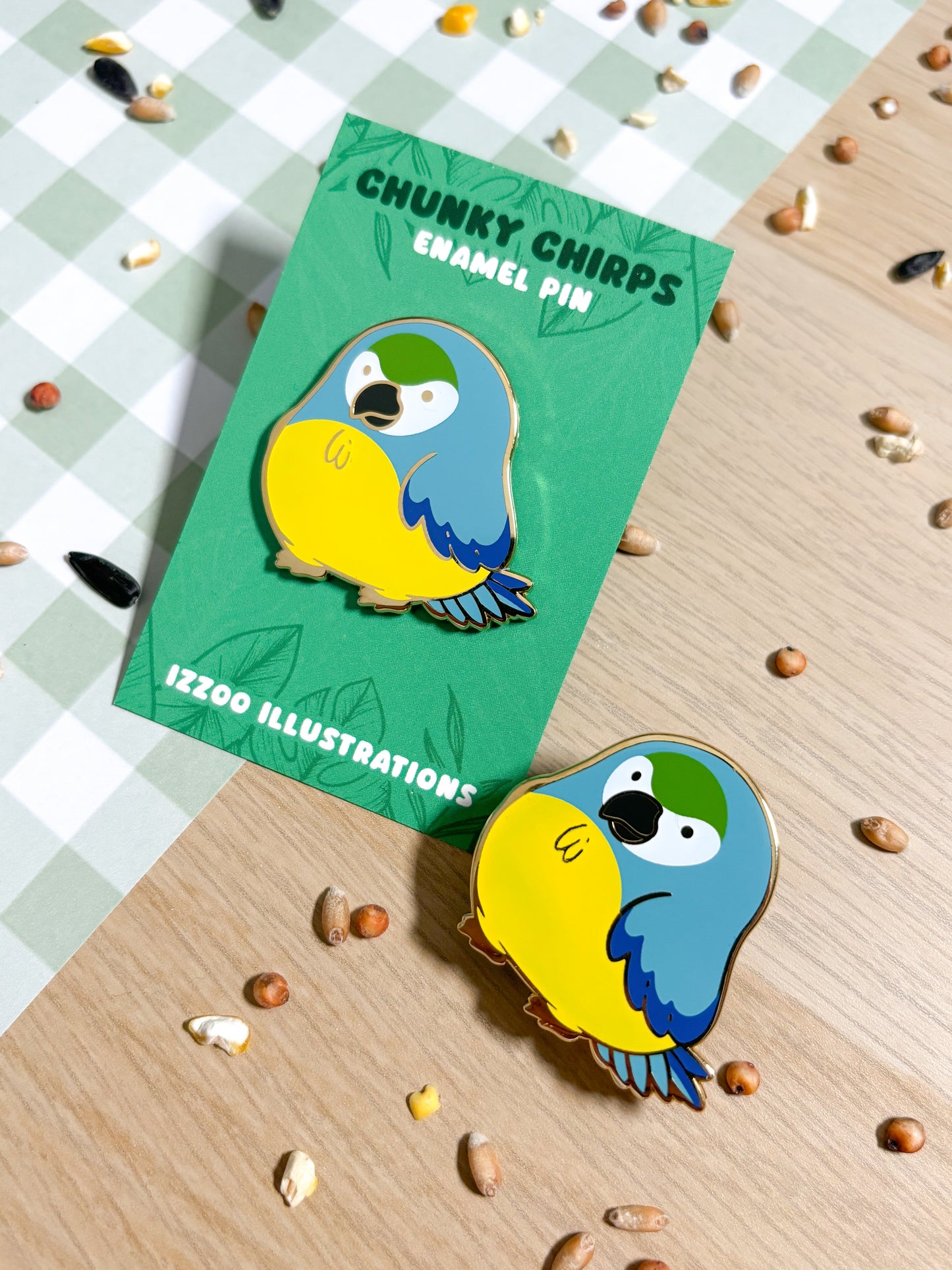 Blue and Gold Macaw Enamel Pin