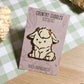 Cream Goat Enamel Pin
