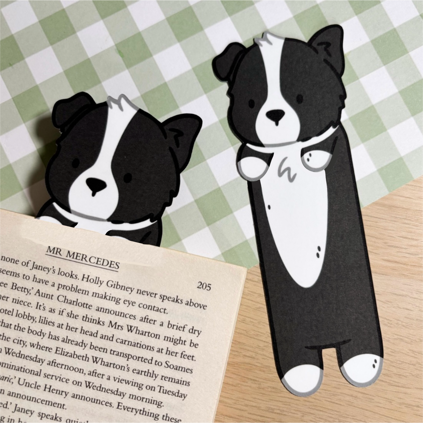 Black Border Collie Bookmark