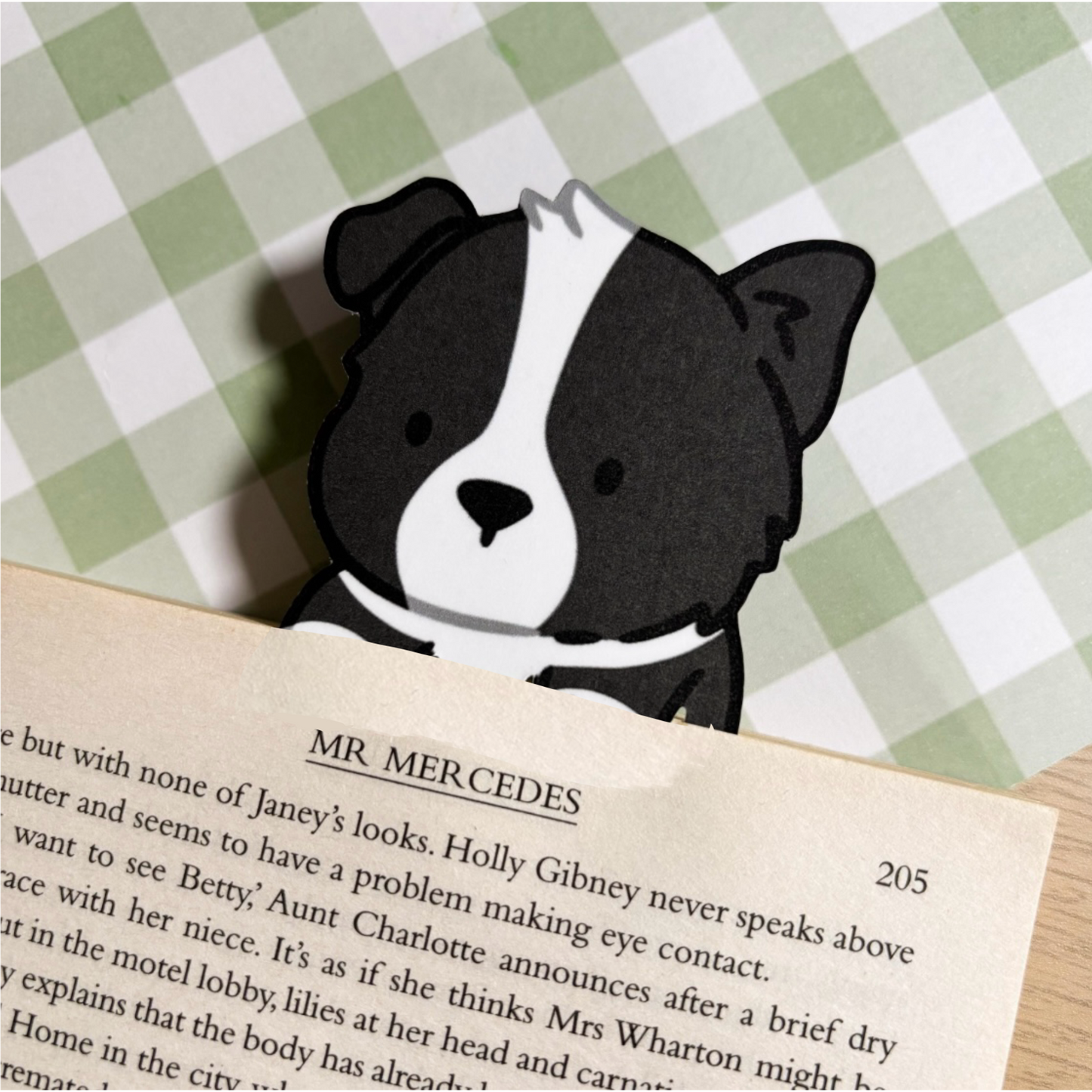 Black Border Collie Bookmark