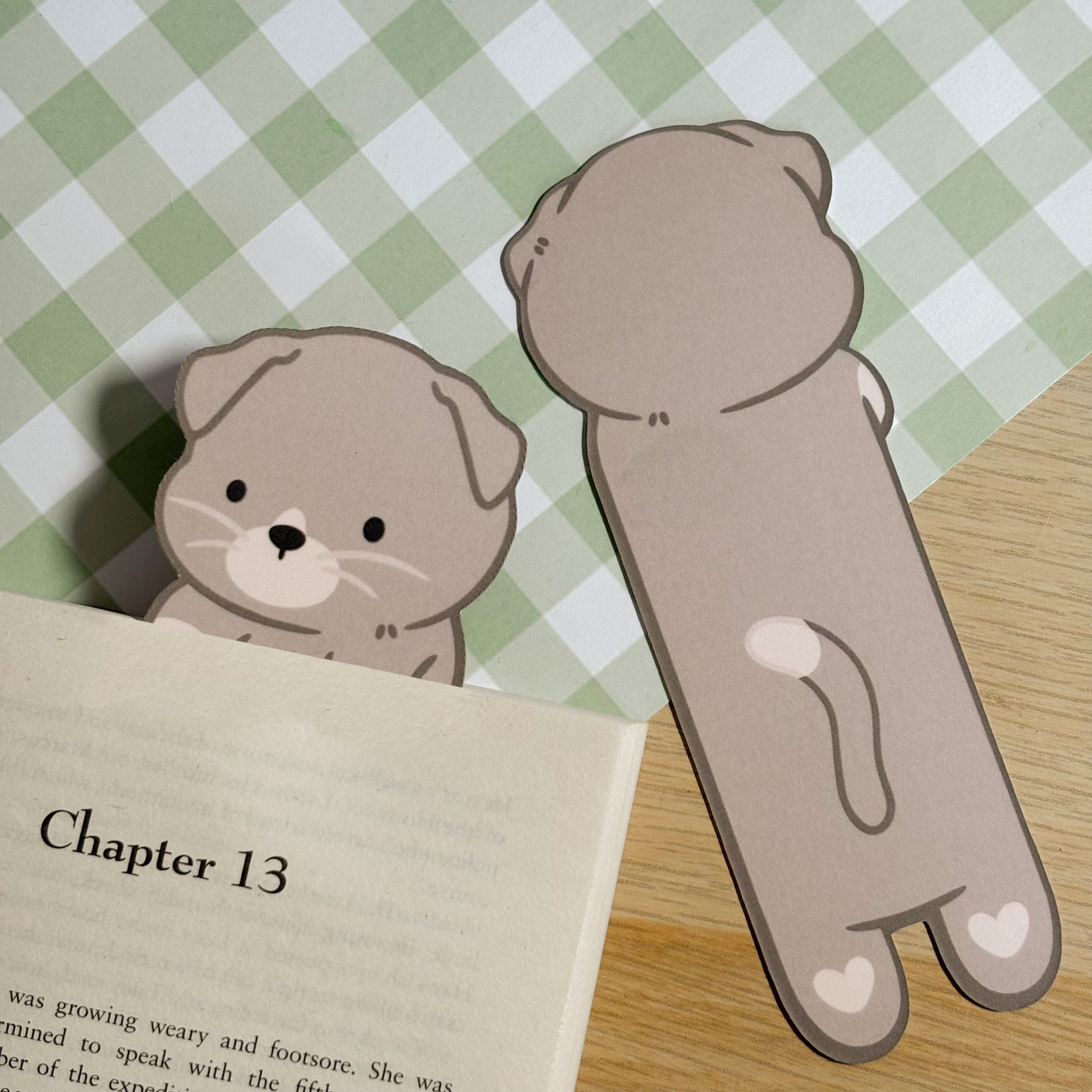 Grey Scottish Fold Cat Bookmark