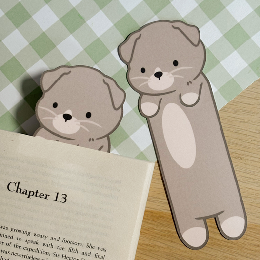 Grey Scottish Fold Cat Bookmark