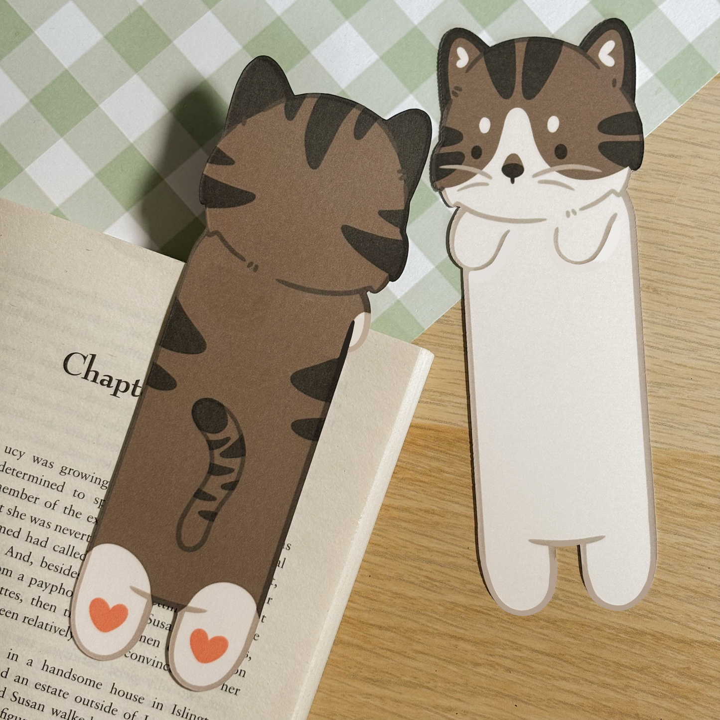 Patched Tabby Cat Bookmark