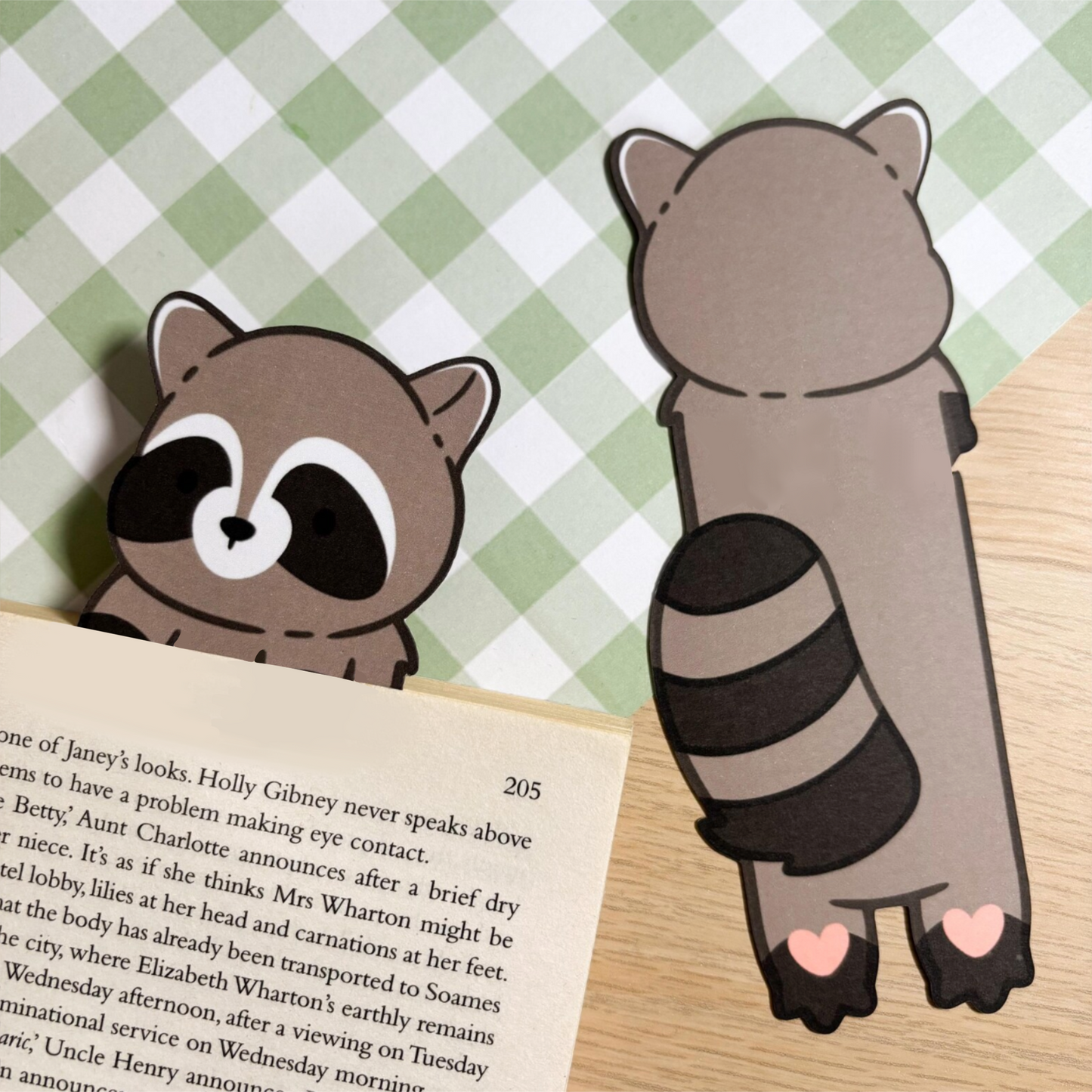 Raccoon Bookmark