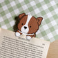 Red Border Collie Peeking Bookmark