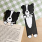 Black Border Collie Peeking Bookmark