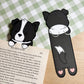 Black Border Collie Peeking Bookmark