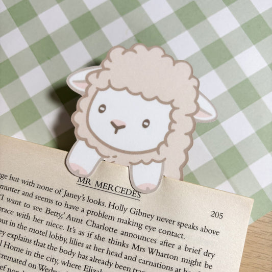 White Sheep Peeking Bookmark