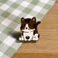 Brown Patched Tabby Cat Enamel Pin