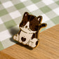 Brown Patched Tabby Cat Enamel Pin