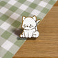 White Cat Enamel Pin