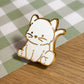 White Cat Enamel Pin