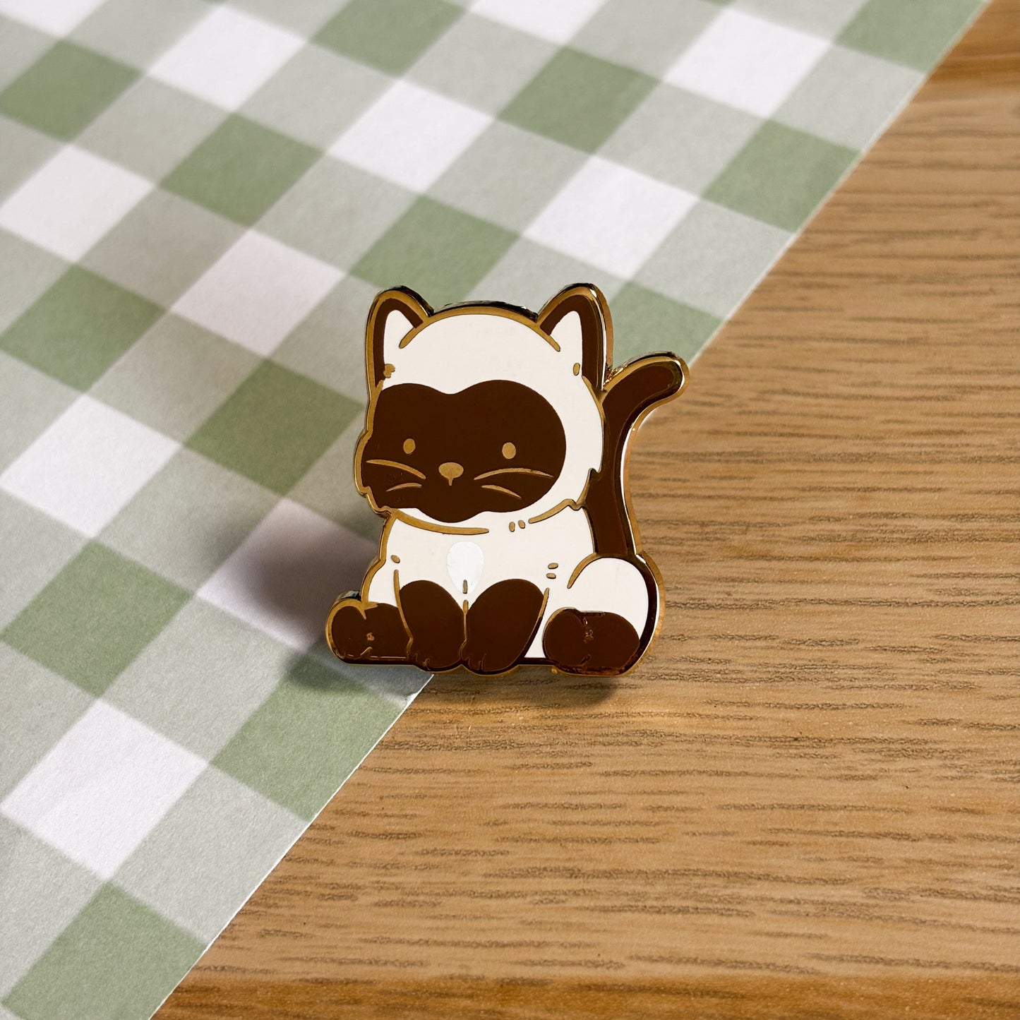 Seal Point Siamese Cat Enamel Pin