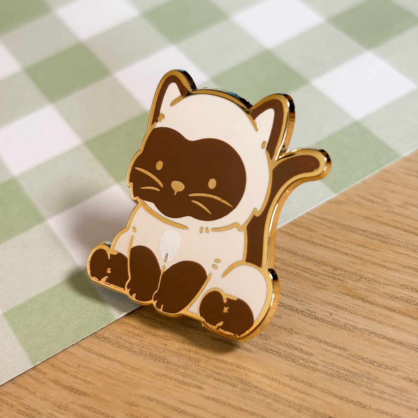 Seal Point Siamese Cat Enamel Pin