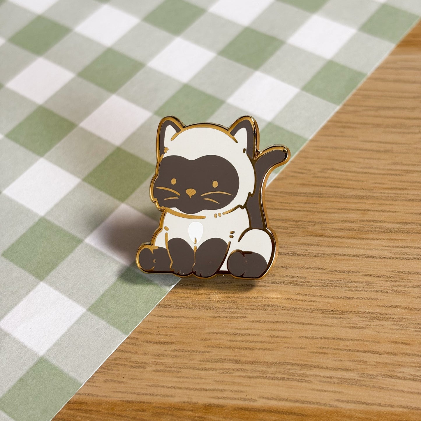 Blue Point Siamese Cat Enamel Pin