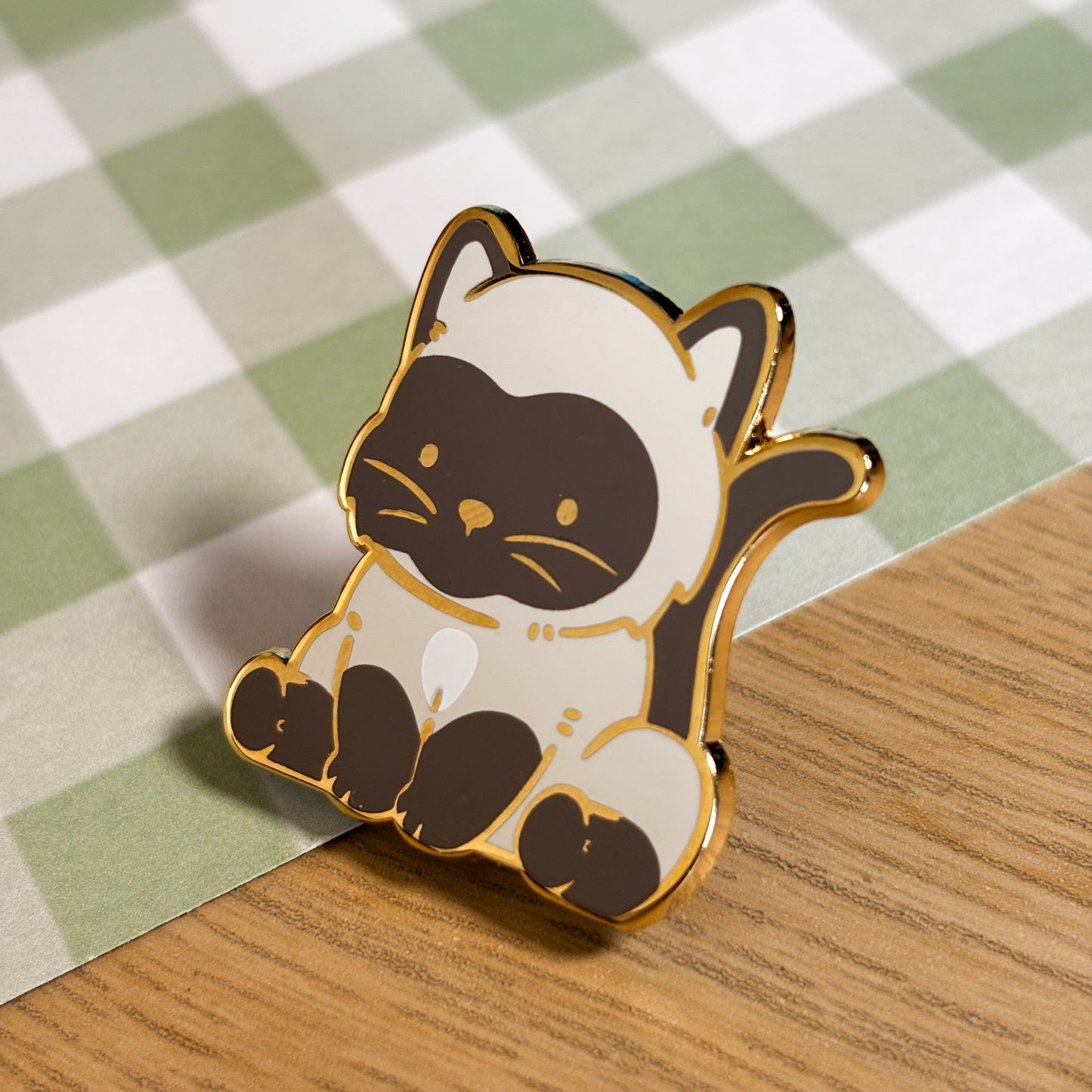 Blue Point Siamese Cat Enamel Pin