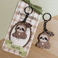 Sloth Wooden Keychain