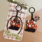 Red Panda Wooden Keychain