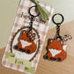 Fox Wooden Keychain