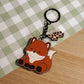 Fox Wooden Keychain