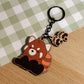 Red Panda Wooden Keychain
