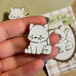 White Cat Enamel Pin