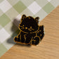 Black Fluffy Cat Enamel Pin