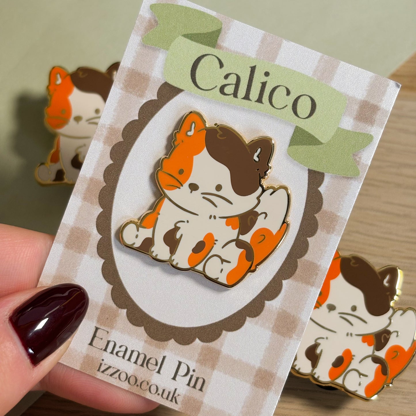 Calico Cat Enamel Pin