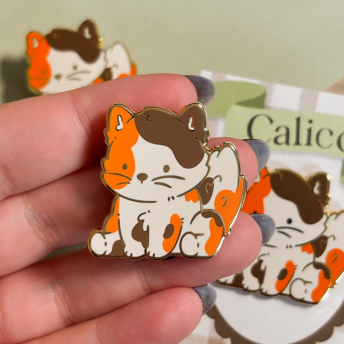 Calico Cat Enamel Pin