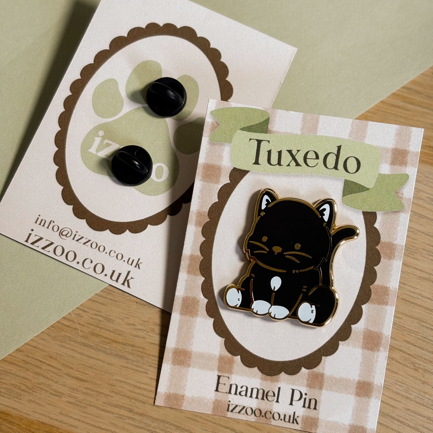 Tuxedo Cat Enamel Pin