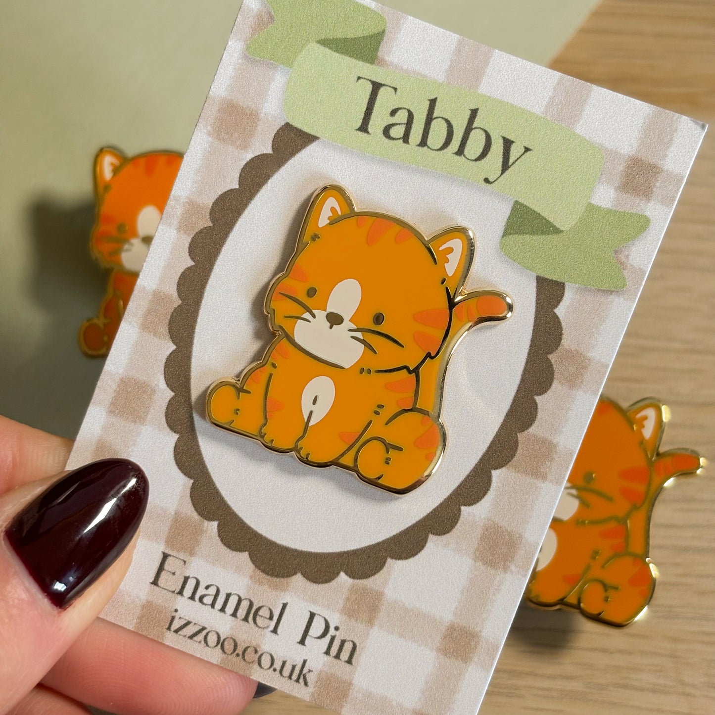 Orange Tabby Cat Enamel Pin