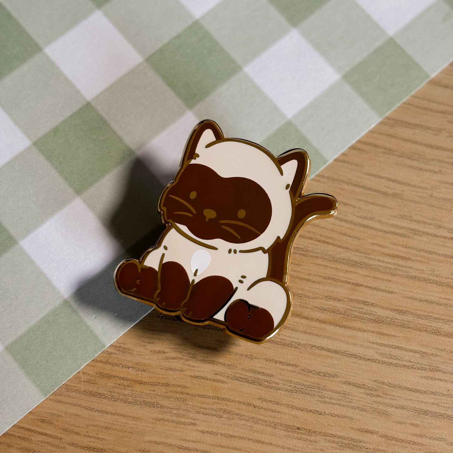 Seal Point Siamese Cat Enamel Pin
