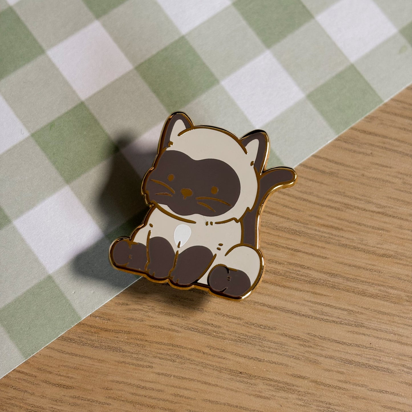 Blue Point Siamese Cat Enamel Pin