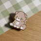 Grey Scottish Fold Cat Enamel Pin
