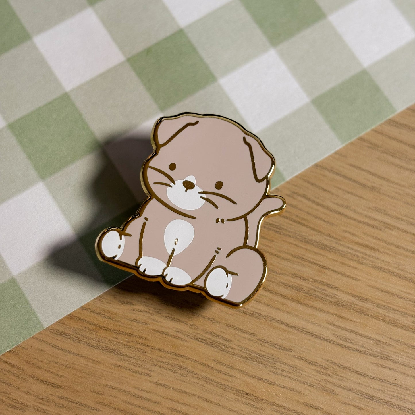 Grey Scottish Fold Cat Enamel Pin