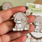 Grey Scottish Fold Cat Enamel Pin