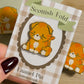 Orange Striped Scottish Fold Cat Enamel Pin