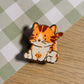 Orange Patched Tabby Cat Enamel Pin