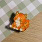 Orange Maine Coon Cat Enamel Pin