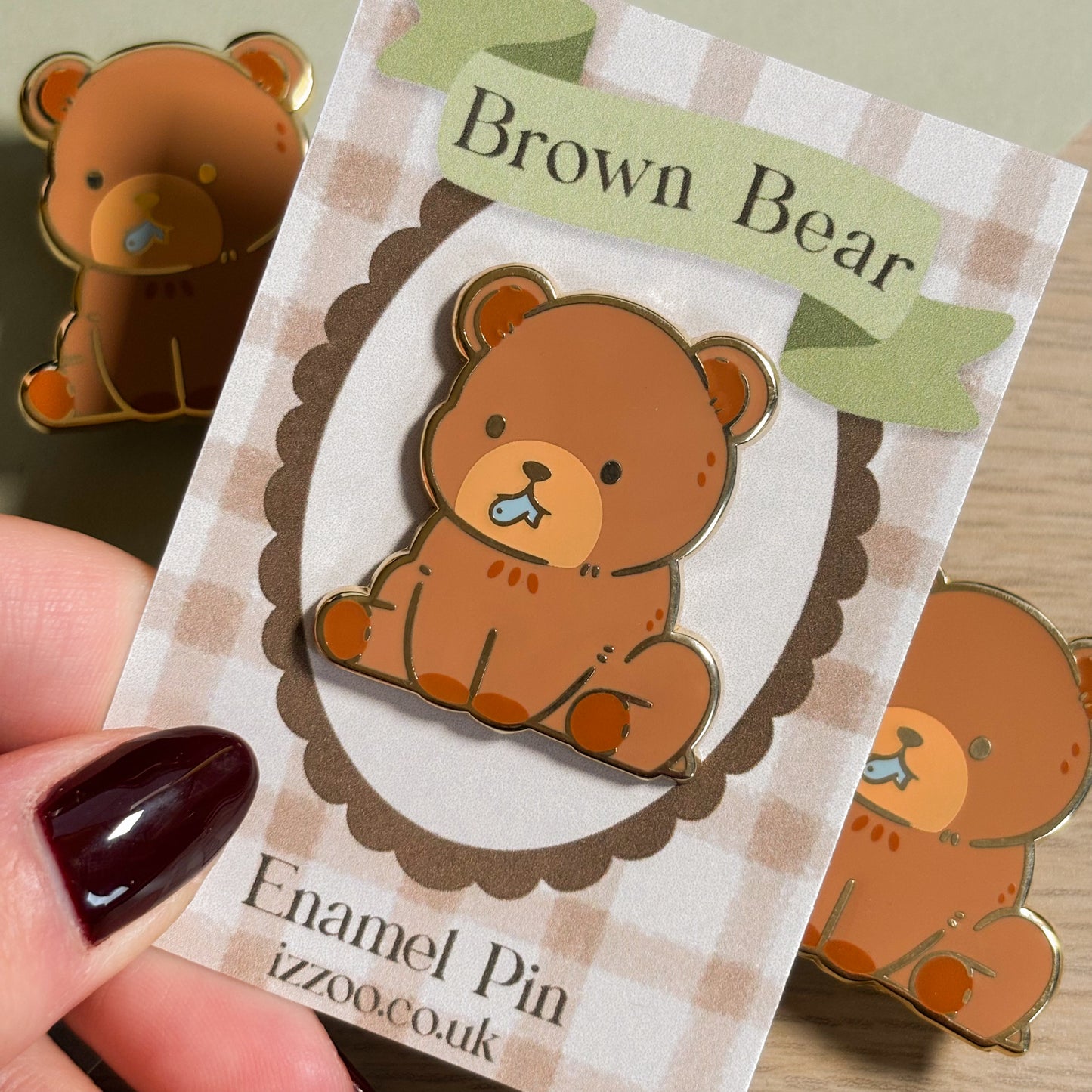 Brown Bear Enamel Pin