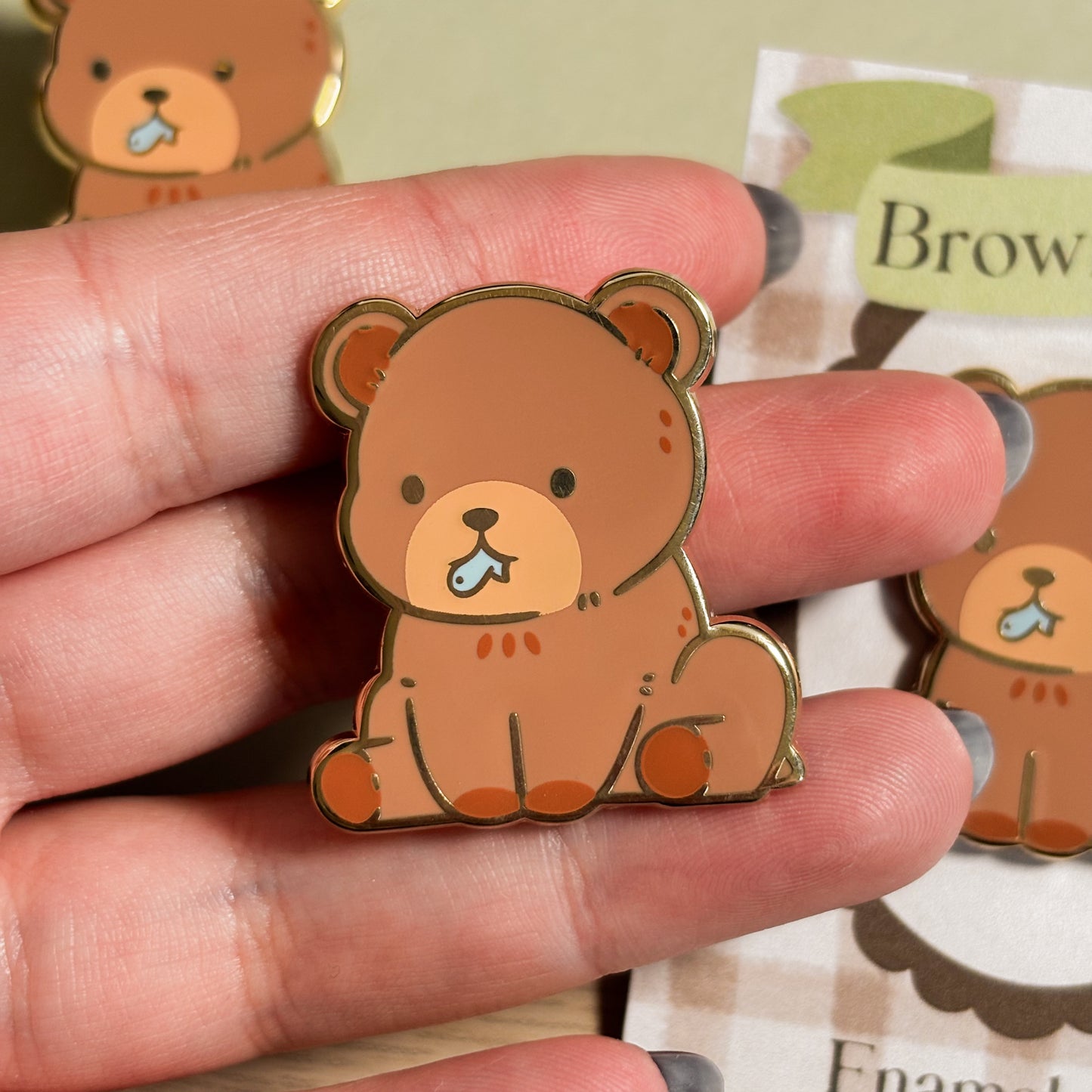 Brown Bear Enamel Pin