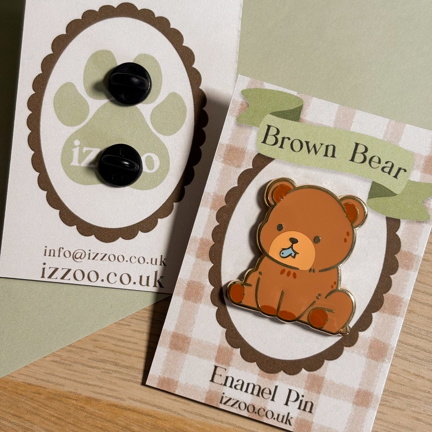 Brown Bear Enamel Pin