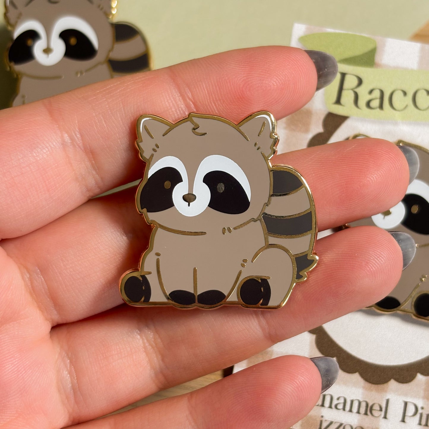 Racoon Enamel Pin