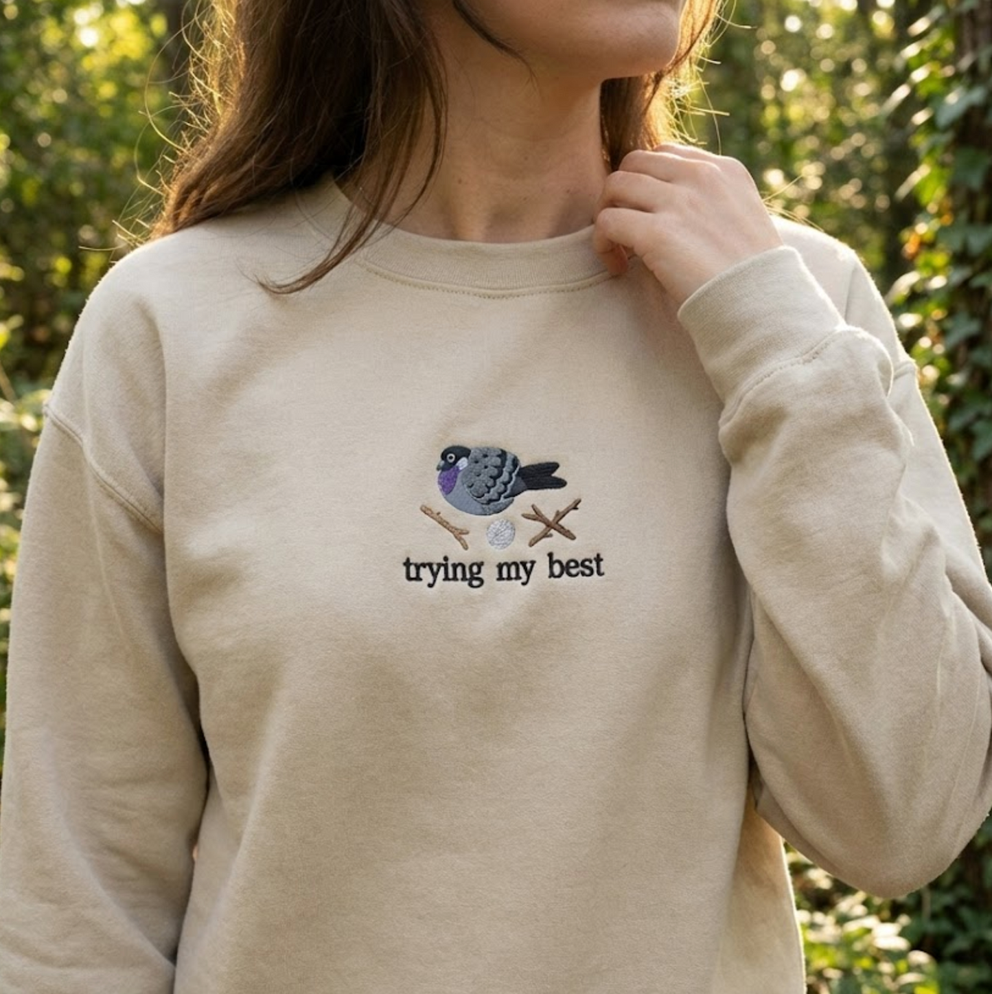 Trying My Best - Pigeon Sweatshirt