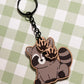 Raccoon Wooden Keychain