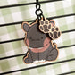 Hippo Wooden Keychain